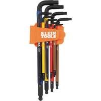 Jeu de cl&eacute; hex de style L extra longues et chromocod&eacute;es avec support, 9 mcx, Imp&eacute;rial PB Rental Co. Ltd.
