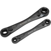 X6 4-in-1 Black Oxide Spline Ratcheting SAE Wrench Set, 2 Pieces, Imperial PB Rental Co. Ltd.