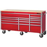 PRC7215 Armoire roulante de s&eacute;rie Pro, 15 tiroirs, 72" la x 24" p x Rouge PB Rental Co. Ltd.