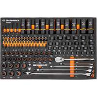 Jeu d'outils de m&eacute;canicien dans des plateaux modulaires en mousse avec conteneur de rangement, 247 morceaux PB Rental Co. Ltd.