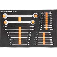 Jeu d'outils m&eacute;triques pour m&eacute;canicien MEGAMOD dans des plateaux en mousse modulaire avec armoire roulante &agrave; outils, 358 morcea PB Rental Co. Ltd.