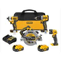 XR&reg; Brushless Cordless 4-Tool Combo Kit, Lithium-Ion, 20 V PB Rental Co. Ltd.