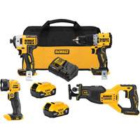 XR&reg; Brushless Cordless 4-Tool Combo Kit, Lithium-Ion, 20 V PB Rental Co. Ltd.
