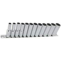 Jeu de douilles m&eacute;triques &agrave; 12 pans SS3812DM-12, 12 Mcx, Prise de 3/8", Profond PB Rental Co. Ltd.
