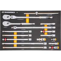 Ensemble d'outils &agrave; cliquet et d'entraînement 1/2" &agrave; 90 dents avec plateau de rangement en mousse PB Rental Co. Ltd.