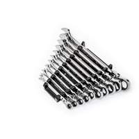 Jeu de cl&eacute;s SAE &agrave; 12 pans et 90 dents, T&ecirc;te articul&eacute;e/Combinaison &agrave; cliquet, 10 morceaux, Imp&eacute;rial PB Rental Co. Ltd.