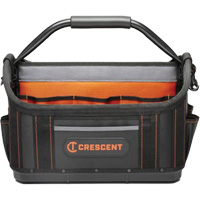 Sac ouvert de 17" pour outils d'ouvrier, Polyester, 25 pochettes, Noir/Orange PB Rental Co. Ltd.