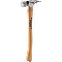 Titanium Smooth Face Hammer with Curved Hickory Handle, 14 oz., Wood Handle, 18" L PB Rental Co. Ltd.