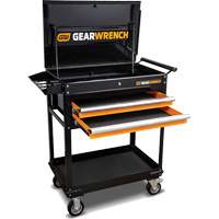 Utility Cart, 2 Drawers, 32-1/2" W x 42" H, Black/Orange PB Rental Co. Ltd.