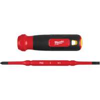 Tournevis &agrave; embouts interchangeables &agrave; tige articul&eacute;e isol&eacute; 1000 V, 2-en-1, 8-4/5" lo, Prise Coussin&eacute;e PB Rental Co. Ltd.