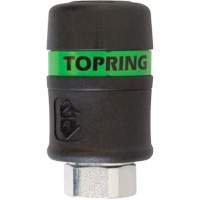 TOPQUIK Ultraflo 7.8 mm Quick Coupler, Polyester Composite, 3/8", Female NPT, 174 PSI PB Rental Co. Ltd.