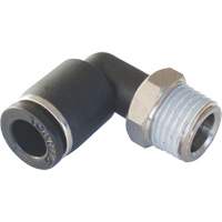 Adaptateur coude m&acirc;le NPT MAXFIT &agrave; raccord instantan&eacute; (push-to-connect), 3/8" x 1/2" dia., Polym&egrave;re PBT PB Rental Co. Ltd.