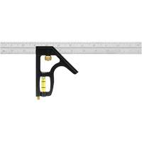 &eacute;querre combin&eacute;e robuste avec lame Auto-Lock, 12" lo, 1/8"/1/16"/1/32" Graduations, Acier inoxydable PB Rental Co. Ltd.