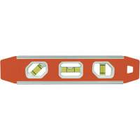 Reinforced Torpedo Level, 9" L, Aluminum, 3 Vials, Magnetic PB Rental Co. Ltd.