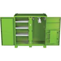 Ventilated Onsite PPE Storage Cabinet, Steel, High-Visibility Lime Green PB Rental Co. Ltd.
