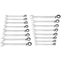 Jeu de cl&eacute;s r&eacute;versibles &agrave; 12 pans et 90 dents, Cl&eacute; polygonale, 16 morceaux, M&eacute;trique PB Rental Co. Ltd.