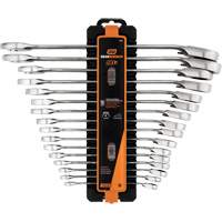 Jeu de cl&eacute;s r&eacute;versibles &agrave; 12 pans et 90 dents, Cl&eacute; polygonale, 16 morceaux, M&eacute;trique PB Rental Co. Ltd.