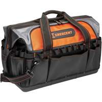 20" Contractor Tool Bag, 1680 Denier/Polyester, 31 Pockets, Black/Grey/Orange PB Rental Co. Ltd.