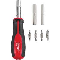 11-in-1 Magnetic 1/4" & 3/8" Drive Multi-Bit Screwdriver, 8" L, Cushion Grip Handle PB Rental Co. Ltd.