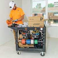 MODbox Utility Cart, 0 Drawers, 44-63/100" L x 25-1/2" W x 39" H, Black PB Rental Co. Ltd.
