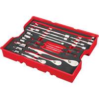 1/4”, 3/8” & 1/2” Drive Ratchet & Accessory Set with Tray for PACKOUT Drawers, 23 Pcs PB Rental Co. Ltd.