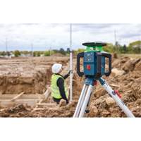 18V Green-Beam Horizontal/Vertical Rotary Laser Kit with Carrying Case, 2000' (609.6 m), 630-670 Nm PB Rental Co. Ltd.