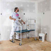 Mobile Work Scaffolding - Mini Scaffoldings, Aluminum Frame, 42" D x 48-1/2" H PB Rental Co. Ltd.