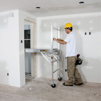 Mobile Work Scaffolding - Maxi Square Scaffolding, Aluminum Frame, 74" D x 75" H PB Rental Co. Ltd.