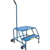Escabeaux roulants Tilt-N-Roll, 2 marche(s), 24" l x 29" la x 19" h, Capacit&eacute; 300 lb PB Rental Co. Ltd.