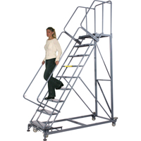 Heavy-Duty Stairway Slope Ladders, 5 Steps, Perforated, 50° Incline, 50" High PB Rental Co. Ltd.