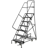 All Directional Rolling Ladder, 7 Steps, 24" Step Width, 70" Platform Height, Steel PB Rental Co. Ltd.