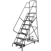 All Directional Rolling Ladder, 8 Steps, 24" Step Width, 80" Platform Height, Steel PB Rental Co. Ltd.