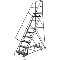 All Directional Rolling Ladder, 10 Steps, 24" Step Width, 100" Platform Height, Steel PB Rental Co. Ltd.