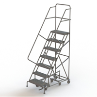 All Directional Rolling Ladder, 7 Steps, 24" Step Width, 70" Platform Height, Steel PB Rental Co. Ltd.