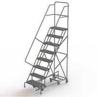 All Directional Rolling Ladder, 8 Steps, 24" Step Width, 80" Platform Height, Steel PB Rental Co. Ltd.