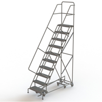 All Directional Rolling Ladder, 10 Steps, 24" Step Width, 100" Platform Height, Steel PB Rental Co. Ltd.