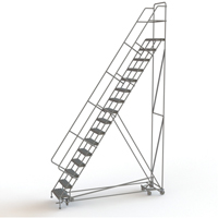 All Directional Rolling Ladder, 16 Steps, 24" Step Width, 160" Platform Height, Steel PB Rental Co. Ltd.