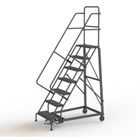 Heavy Duty Rolling Ladder, 7 Steps, 24" Step Width, 70" Platform Height, Steel PB Rental Co. Ltd.