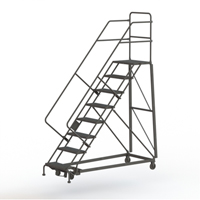 Heavy Duty Safety Slope Ladder, 8 Steps, Perforated, 50° Incline, 80" High PB Rental Co. Ltd.