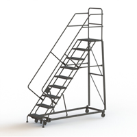 Heavy Duty Safety Slope Ladder, 9 Steps, Perforated, 50° Incline, 90" High PB Rental Co. Ltd.
