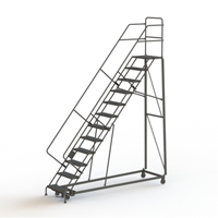 Heavy Duty Safety Slope Ladder, 12 Steps, Perforated, 50° Incline, 120" High PB Rental Co. Ltd.