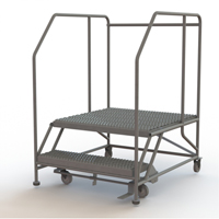 Plateforme de travail mobile, Acier, 2 Marches, 20" ha, 36" p, 36" Marche, Stri&eacute; PB Rental Co. Ltd.
