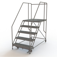 Plateforme de travail mobile, Acier, 5 Marches, 50" ha, 36" p, 36" Marche, Stri&eacute; PB Rental Co. Ltd.