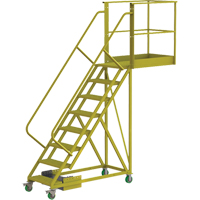 Cantilever Rolling Ladder, Unsupported, 8 Steps, 40" Platform Depth, 80" Platform Height PB Rental Co. Ltd.