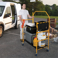 Jobsite Series 4' Safety Rail & Tool Shelf Scaffold Kit, Steel Frame, 49-1/2" D x 57-3/4" H PB Rental Co. Ltd.