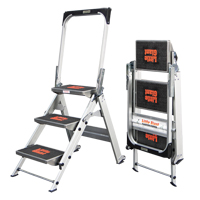 Escabeau de s&eacute;curit&eacute; a/barre & plateau, 2,2', Aluminium, Capacit&eacute; 300 lb, Type 1A PB Rental Co. Ltd.