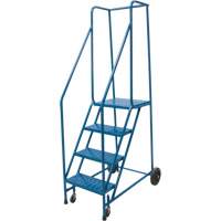 Rolling Step Ladder, 4 Steps, 18" Step Width, 37" Platform Height, Steel PB Rental Co. Ltd.