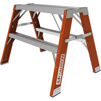 Buildman Step-up Workbench, 2' H x 33.5" W x 25.75" D, 300 lbs. Capacity, Fibreglass PB Rental Co. Ltd.