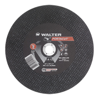 Meule &agrave; tronçonner rapide en acier inoxydable Portacut, 12" x 1/8", Arbre de 1", Type 1, Oxyde d'aluminium, 6300 Tr/min PB Rental Co. Ltd.