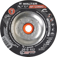 HP Combo Spin-On Combination Wheel, 4-1/2" x 1/8", 5/8"-11 Arbor, Type 27S PB Rental Co. Ltd.